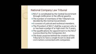 NCLT NCLAT amp SFIO Framework for Company Law Administration [upl. by Akimal193]