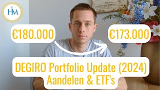 DEGIRO Portfolio 2024 Update  Beleggen bij DEGIRO degiro aandelen etf [upl. by Castera]