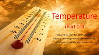 Temperature  Part 01  OLevel Physics [upl. by Kallista32]