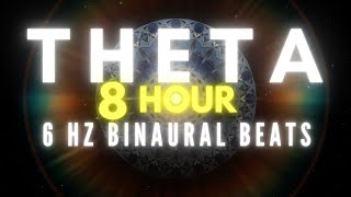 8Hour Theta Waves Binaural Beat  100 Pure Theta Frequency [upl. by Lanevuj]