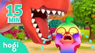 Learn Colors with Dinosaur Race｜15 min｜Learn Colors for Children  Compilation  3D Kids｜Hogi Colors [upl. by Dragde]