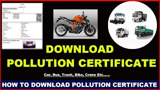 HOW TO DOWNLOAD POLLUTION CERTIFICATE PUC CERTIFICATE  PUC CERTIFICATE DOWNLOAD IN ONLINE [upl. by Sethrida55]