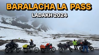 BARALACHA LA PASS ON BIKE IN JUNE  EP15  LADAKH BIKE RIDE 2024  LACHUNGLA  LEH MANALI HIGHWAY [upl. by Hollenbeck518]