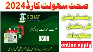 Sehat Sahulat Program Online Registration 2024 sehat card online apply [upl. by Nonnad280]