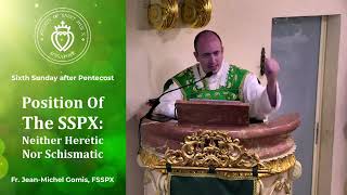 Position Of The SSPX Neither Heretic Nor Schismatic  Sermon by Fr Gomis 30 Jun 2024 [upl. by Thorsten]