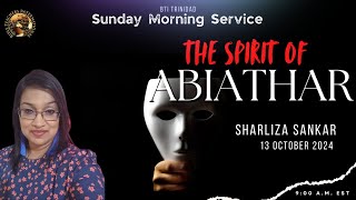 The Spirit Of Abiathar  Pastor  Sharliza Sankar [upl. by Smail100]