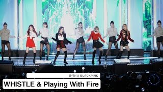 블랙핑크 BLACKPINK4K 고정직캠WHISTLE amp 불장난1119 Rock Music [upl. by Enoek]