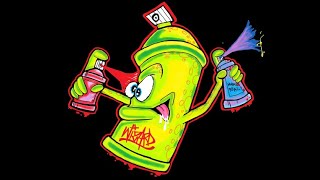 HOW TO DRAW FUNNY GRAFFITI SPRAY CAN holding two paint cans [upl. by Eaned799]