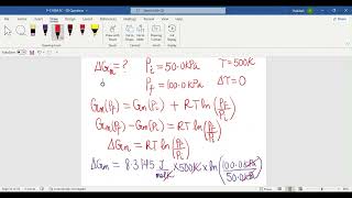 Calculate the CHANGE in MOLAR Gibbs ENERGY for an ISOTHERMAL Process  PHYSICAL CHEM [upl. by Acinonrev]