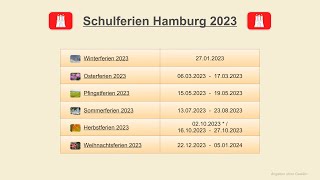 Schulferien Hamburg 2023 [upl. by Beatrisa]