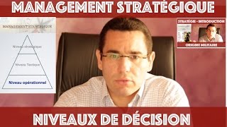 Management stratégique 3  Niveaux de décision [upl. by Siloum886]