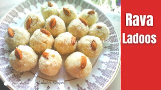 Rava Ladoo  Semolina Sooji Ladoo [upl. by Oirasec]