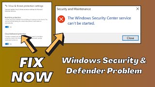 How to Fix Windows Security Service amp Defender not Working in 2 Minutes [upl. by Esyak]