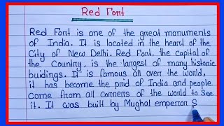 Essay On Red Fort In English [upl. by Adnarom570]