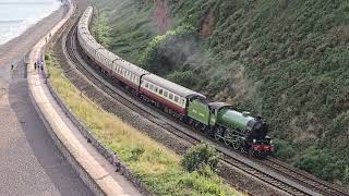 B1 61306 Mayflower passes Langstone Rock Dawlish with 1Z62 Kingswear to Wolverhampton 3 August 2024 [upl. by Winikka]