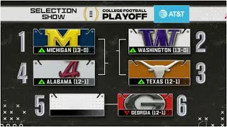 🚨 The College Football Playoff Teams REVEALED 🚨  CFP Selection Show [upl. by Cenac]