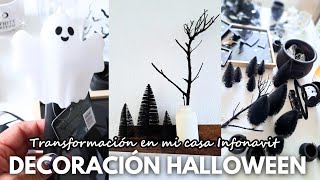 👻¡IDEAS para decorar en HALLOWEEN con POCO DINERO🔮 Decoración Sala Cocina y Patio✨️🧙‍♀️🧹 [upl. by Inoek577]