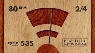 80 BPM 24 Wood Metronome HD [upl. by Bebe]