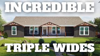 4 MASSIVE Triple Wide Mobile Homes That Will Blow You Away [upl. by Auot]