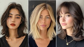 Medium Layered Bob Haircut Layered Bangs Hairstyles Versatile Korean Bob Haircuts [upl. by Ullyot891]