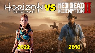 RDR2 vs HFW Wild West vs Wild Future Red Dead Redemption [upl. by Allekim]