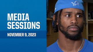 Detroit Lions players meet with the media  November 9 2023 [upl. by Arbua]