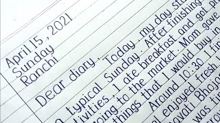 How to write diary  Diary writing in English  Diary entry [upl. by Larkins]