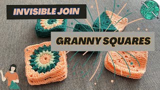 Joining Granny squares with invisible join seamless [upl. by Polivy]