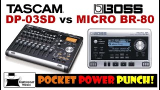 Tascam DP03SD Digital Portastudio vs Boss MICRO BR BR80 [upl. by Sewole923]