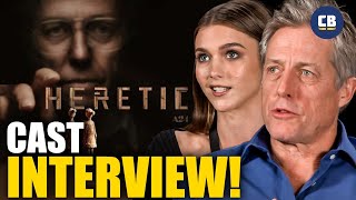 Knives Out Sequels amp Evil Inspirations Heretic Cast Interview with Hugh Grant [upl. by Drareg368]