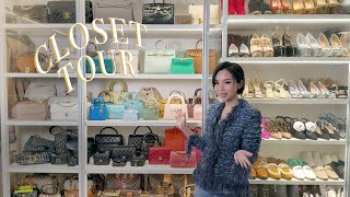 MY CLOSET TOUR 2023 WALKIN WARDROBE REVEAL  COLLECTING HERMÈS CHANEL DIOR LV  WILLABELLE ONG [upl. by Capone]