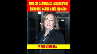 Estos son las Famosos a los que Carmen Armendáriz les Hizo la Vida Imposible [upl. by Amerd]