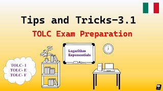 Tips amp Tricks 31 Logarithm amp Exponential Problem Solving Master TOLC with Essential Math Concepts [upl. by Kyre281]