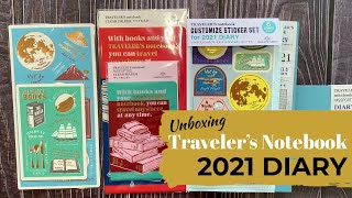 Travelers Notebook 2021 Diary Unboxing  Cityluxe [upl. by Aracaj]