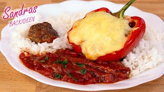 gefüllte Paprika mit Hackfleisch  klassisch zubereitet  schnelles und einfaches Rezept [upl. by Esinereb]