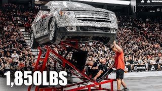 2023 STRONGEST MAN ON EARTH CAR LEG PRESS FULL EVENT  1850lbs [upl. by Enna]