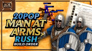 AOE2 Strategy Fast 20 Pop ManatArms Rush  Dominate Your Opponents [upl. by Eiramenna]