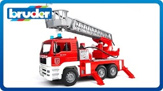 Bruder Toys MAN Fire Engine w Water Pump amp Light  Sound Module 02771 [upl. by Jump]