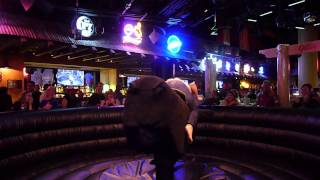 Blond Girl Bounce on Bull at Gilleys in Las Vegas NV [upl. by Anelat]