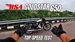 2024 BSA Goldstar Top Speed Test Amazing 650cc Motorcycle [upl. by Aierb]