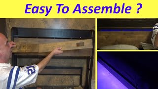 Durable Bed Frame Furnulem Platform Bed with LED Lights Easy To Assemble  Review [upl. by Alleyne]