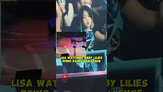 Lisas reaction to baby lilies dancing her challenge 🔥 lisa lisamanoban blackpink [upl. by Winston]