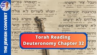 Deuteronomy Chapter 32  Torah Reading in Hebrew with English Translation  TORAH STUDY [upl. by Anivla]