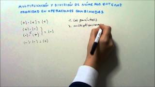 MULTIPLICACIÓN Y DIVISIÓN DE NÚMEROS ENTEROS PRIORIDAD EN OPERACIONES COMBINADAS HD [upl. by Walter]