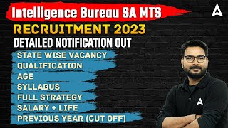 IB Recruitment 2023  IB SA MTS Recruitment 2023 OUT  IB Security Assistant Recruitment 2023 [upl. by Nelli631]