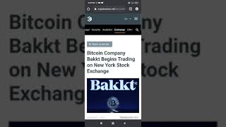 Bitcoin Company Bakkt Begins Trading on New York Stock Exchange shorts bakktbitcoincompany crypto [upl. by Abla]