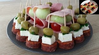 1 Brochettes apéritives Rapide et facile  APERITIF DINATOIRE  LA BOITE A RECETTES [upl. by Danni]