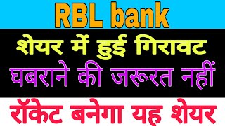 RBL bank share latest news today  RBL bank share analysis today trading [upl. by Ille]