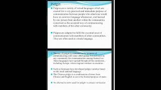 What is Pidgin English literature notes [upl. by Suolhcin232]