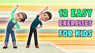 12 Easy Exercises For Kids At Home [upl. by Sandberg]